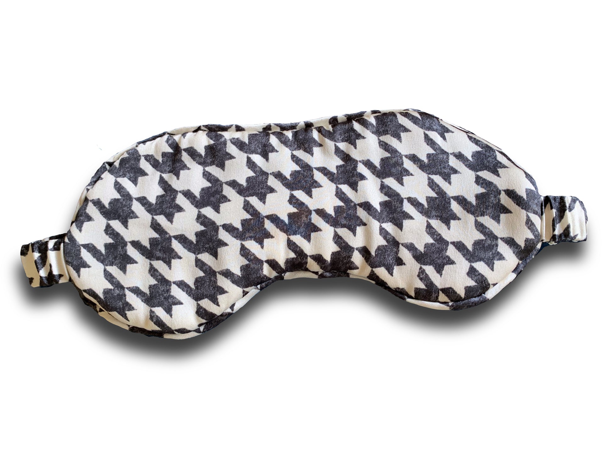 silk mask in houndstooth print