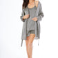 Silk striped Kimono robe